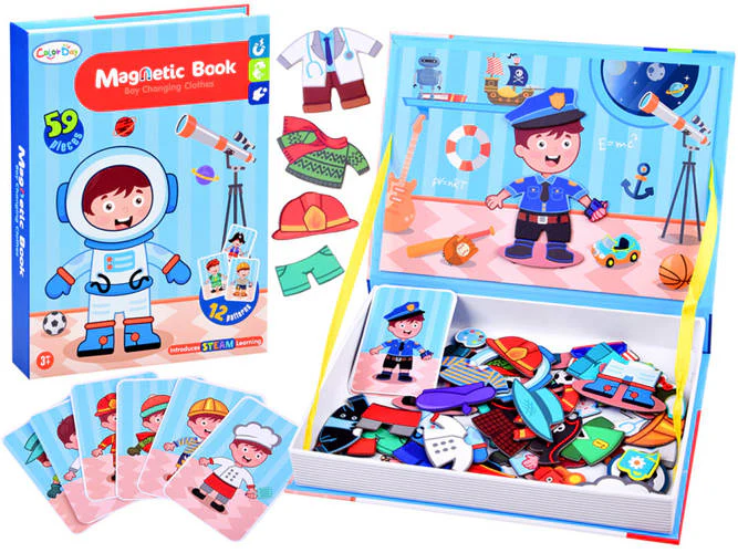 Magnetic Puzzle Book Education Learning Toys Boy And Girl