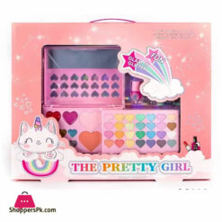 Makeup Set for Kids - Colorful Shadows Glitters Non-Toxic Varnishes and Brushes