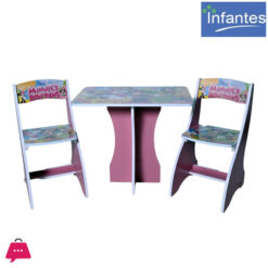 Infantes Kids Portable Study Table &Amp; Chair Wood - 2 Chair &Amp; Table