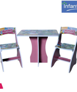 Infantes Kids Portable Study Table &Amp; Chair Wood - 2 Chair &Amp; Table - Image 4