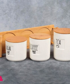 Modern Design Sugar Tea And Coffee Jar Set 8 Modern Design Sugar Tea And Coffee Jar Set - Image 3
