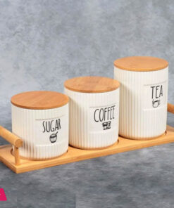 Modern Design Sugar Tea And Coffee Jar Set 7 Modern Design Sugar Tea And Coffee Jar Set - Image 2
