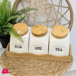 Modern Design Sugar Tea and Coffee Jar Set JC6538