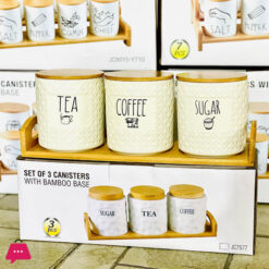 Modern Design Sugar Tea and Coffee Jar Set JC7577