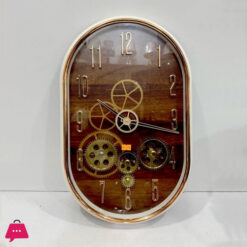 Modern &Amp; Elegant Oval Design Wall Clock With Moving Mechanism
