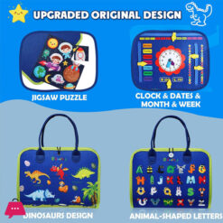 Montessori Busy Board Educational Activity Developing Sensory Board Skills Travel Toy