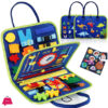 Montessori Busy Board Educational Activity Developing Sensory Board Skills Travel Toy