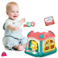 Mushroom Musical Activity Cube for Baby 6 to 12 Months Old Play Interactive Educational Activity Pyramid Multi-Functions with Lights Sounds