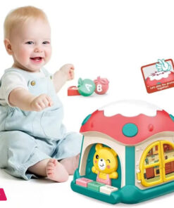 Mushroom Musical Activity Cube for Baby 6 to 12 Months Old Play Interactive Educational Activity Pyramid Multi-Functions with Lights Sounds