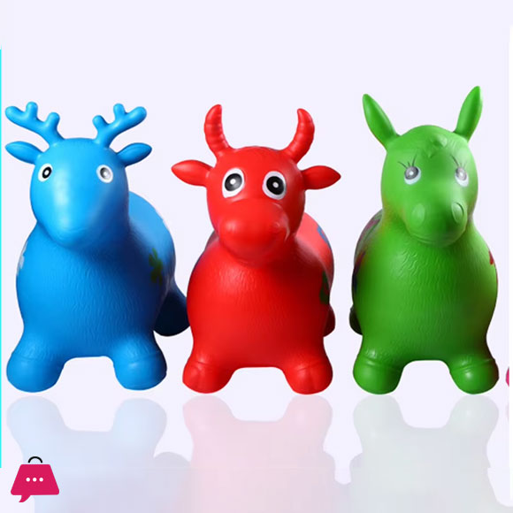 Musical Inflatable Jumping Animals For Kids With Light Music Cow , Horse , Deer 3 Musical Inflatable Jumping Animals For Kids With Light Music Cow , Horse , Deer