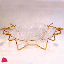 Orchid Glass Plate With Stand 10 Inch