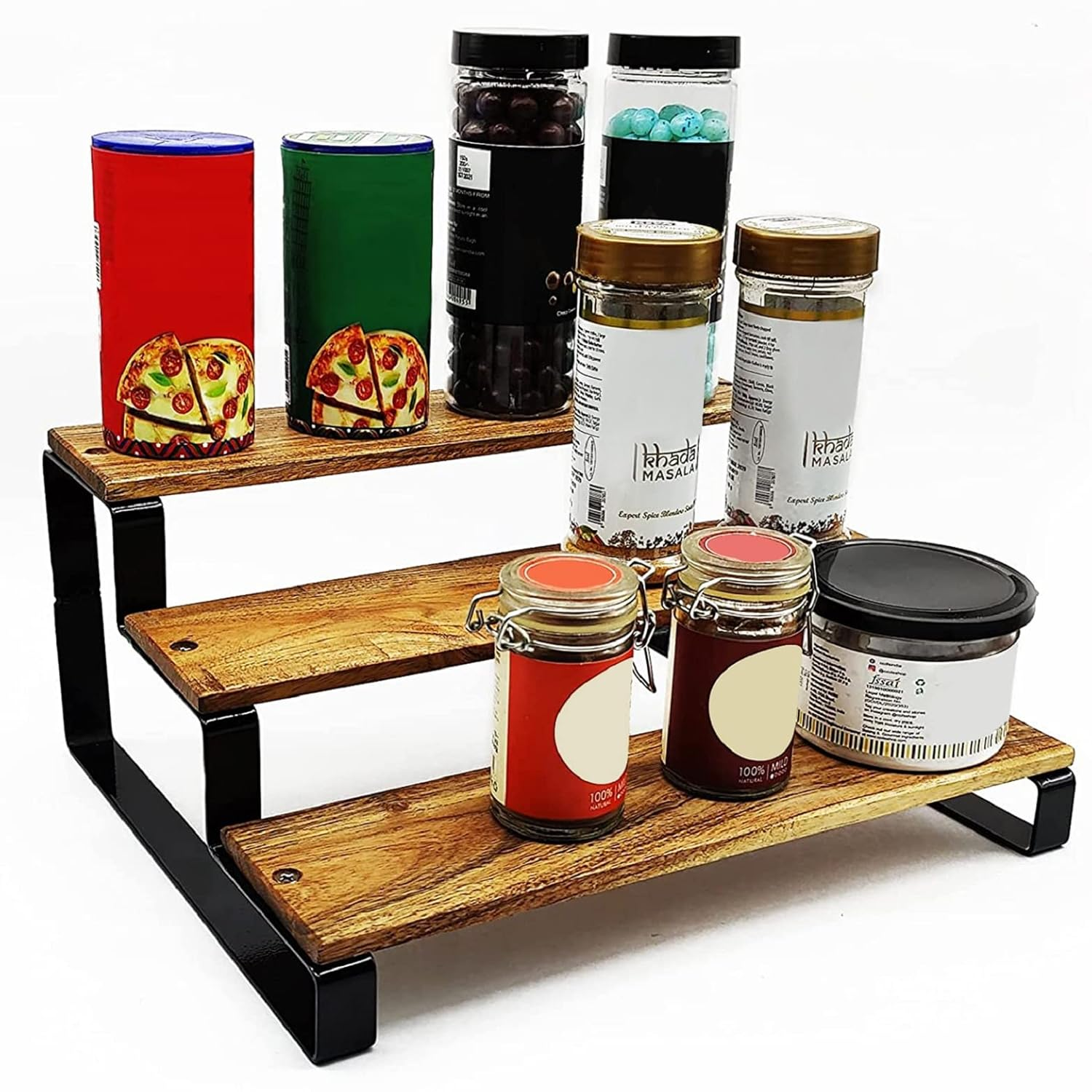 Pastry Stand Wooden 3 Step Salad Bar Stand