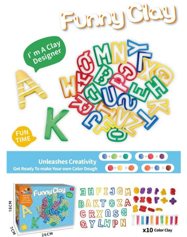 Plasticine Magical Alphabets &Amp; Number Intelligent Play Dough