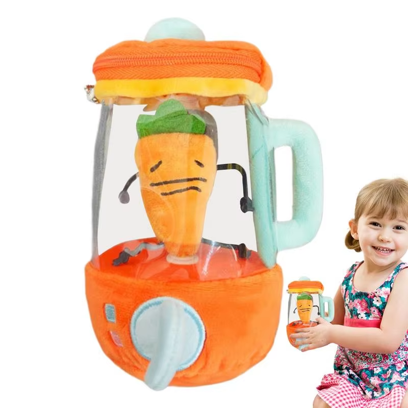 Plush Carrot Juicer Toy Cute Creative Novelty Portable Carrot Doll
