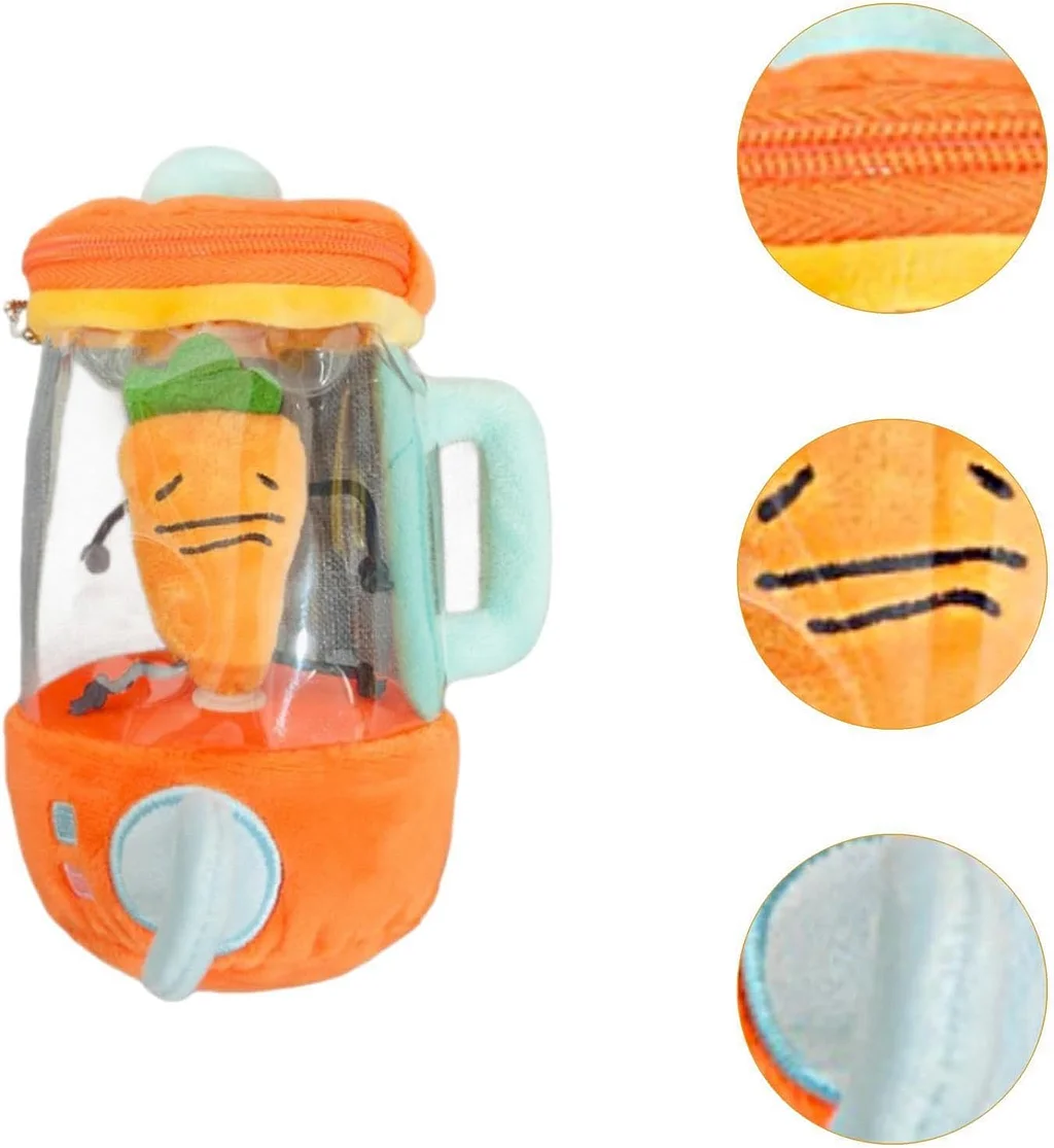 Plush Carrot Juicer Toy Cute Creative Novelty Portable Carrot Doll