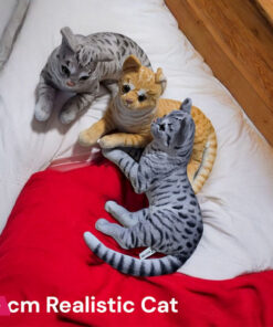 Plush Toys Stuffed Realistic Tabby Cats Gifts For Children 35Cm - Image 2