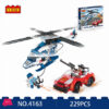 Police Helicopter and Car Shaped Building Blocks - 229 Pieces