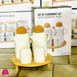 Porcelain 4-Piece Oil Bottle Set 5 Porcelain 4-Piece Oil Bottle Set