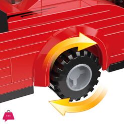 Red Classic Car Building Blocks Kit - Gift For Classic Car Lovers - 176 Pcs