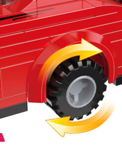 Red Classic Car Building Blocks Kit - Gift For Classic Car Lovers - 176 Pcs - Image 3