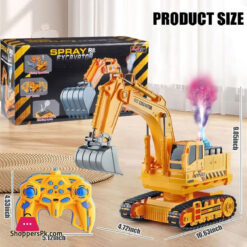 Remote Control Excavator Toys For Boys 3-12 Years Old Rc Excavators With Lights Sounds 11 Channel Control Rc Truck Construction Vehicle Toys