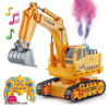 Remote Control Excavator Toys For Boys 3-12 Years Old Rc Excavators With Lights Sounds 11 Channel Control Rc Truck Construction Vehicle Toys