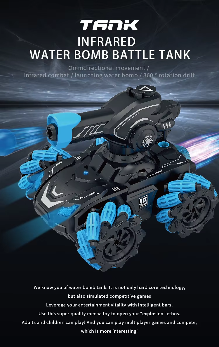 Remote Control Tank Water Bomb Four-Wheel Drive Off-Road Remote Control Tank