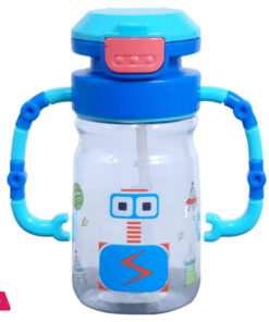 Robot Premium Bubble Sipper 300 ml - Anti Spill Sippy Cup with Straw BPA Free