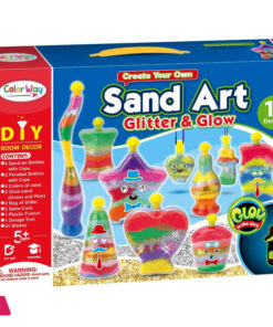 Sand Art Bottle Kids Craft DIY Hobby Creative Toys 8X Sand Art Bottles, 2X Pendant Bottles, 8X Bright Color Sand, 2X Glow in The Dark Sand