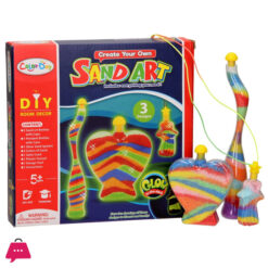Sand Art Bottle Kids Craft DIY Hobby Creative Toys With Sand And 3 Stylish Bottles