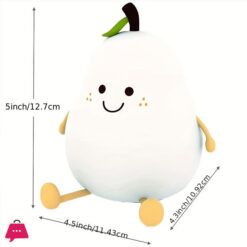 Silicone Cute Cartoon Pear Shaped Pat Light Bedroom Lamp Soft Rechargeable Night Light