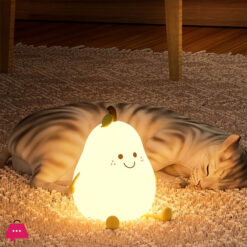 Silicone Cute Cartoon Pear Shaped Pat Light Bedroom Lamp Soft Rechargeable Night Light