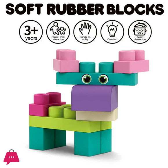 Soft Rubber Blocks Preschool Children Educational Building Blocks Toys 13Pcs/23Pcs 5 Soft Rubber Blocks Preschool Children Educational Building Blocks Toys 13Pcs/23Pcs - Image 3