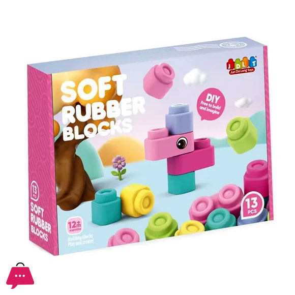 Soft Rubber Blocks Preschool Children Educational Building Blocks Toys 13Pcs/23Pcs 3 Soft Rubber Blocks Preschool Children Educational Building Blocks Toys 13Pcs/23Pcs