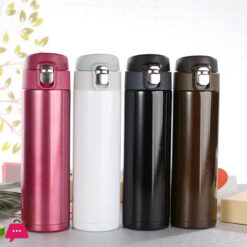 Stainless Steel Bouncing Cover Vacuum Flask Thermos Water Bottle