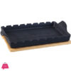 Stylish Ceramic Sizzler With Wooden Board