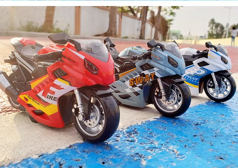 Toy Motorcycle - Press And Go Toy Car With Sound And Light Toy