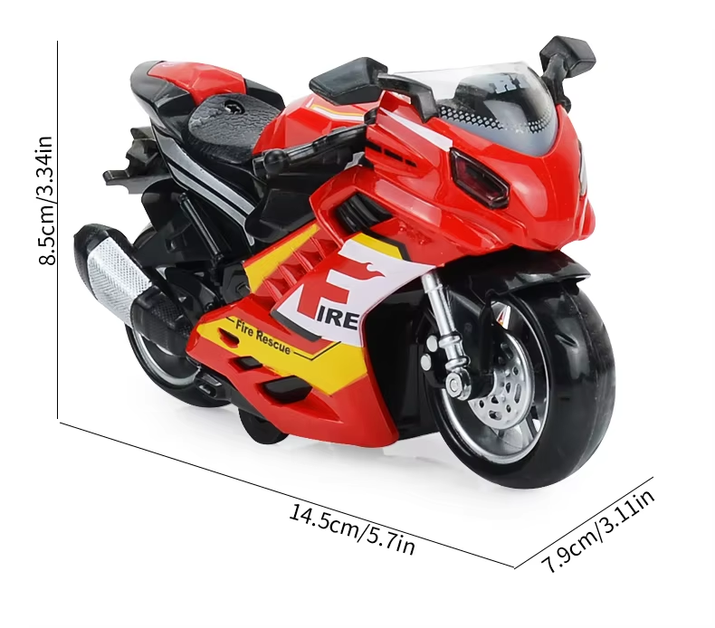 Toy Motorcycle - Press And Go Toy Car With Sound And Light Toy