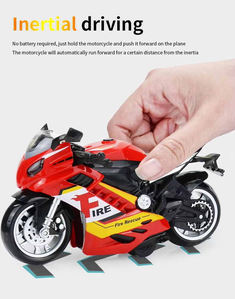 Toy Motorcycle - Press And Go Toy Car With Sound And Light Toy