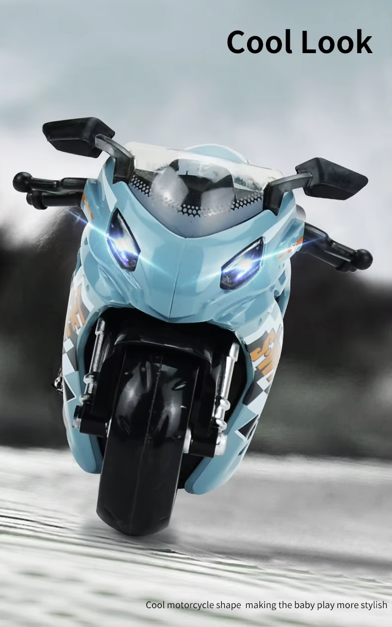 Toy Motorcycle - Press And Go Toy Car With Sound And Light Toy