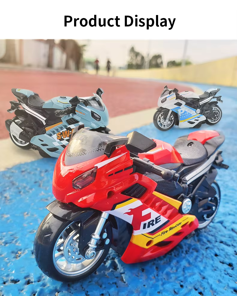 Toy Motorcycle - Press And Go Toy Car With Sound And Light Toy