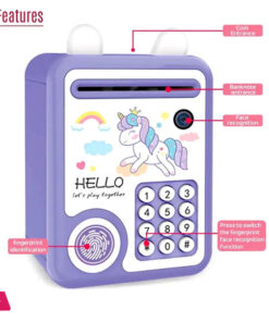Unicorn Mini Atm Bank With Fingerprint Lock &Amp; Music 9 Unicorn Mini Atm Bank With Fingerprint Lock &Amp; Music - Image 2