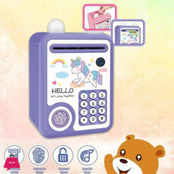 Unicorn Mini Atm Bank With Fingerprint Lock &Amp; Music