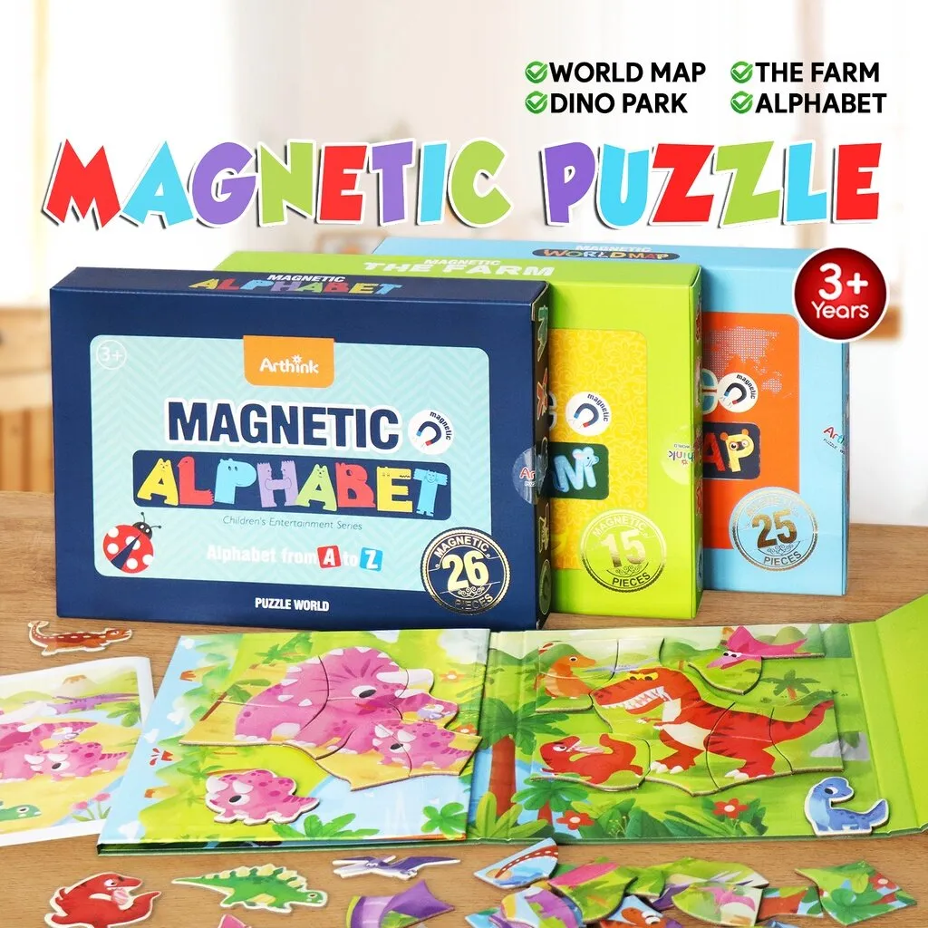 Vc Art Magnetic Puzzle Learning Educational Toys For Kids / Alphabet / Farm / Flower Faery