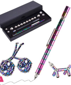 Wicharsh Magnetic Fidget Black Toy Pen Fidget Toys For Boys Girls For Eliminate Pressure Fidget Gadgets Toy Pen Decompression Modular Tools For Adult (Rainbow) 13 Wicharsh Magnetic Fidget Black Toy Pen Fidget Toys For Boys Girls For Eliminate Pressure Fidget Gadgets Toy Pen Decompression Modular Tools For Adult (Rainbow) - Image 2