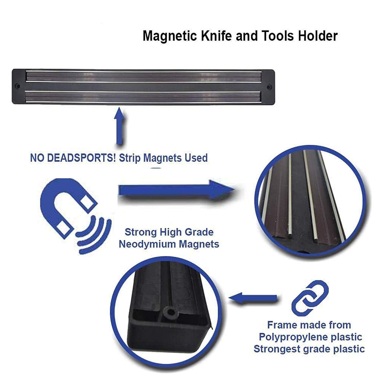 1 Pc Magnetic Knife Holder 33 Cm Long 11 1 Pc Magnetic Knife Holder 33 Cm Long