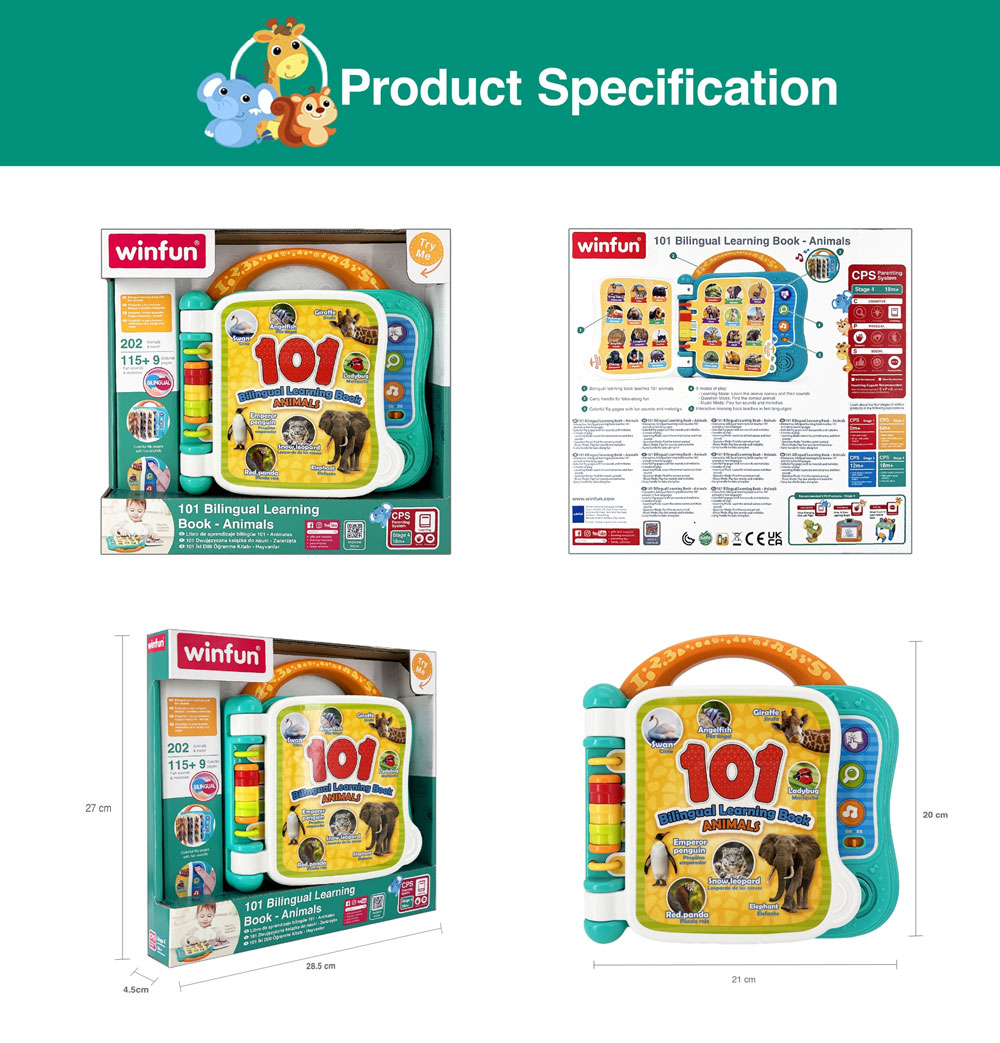 101 Bilingual Learning Book - Animals