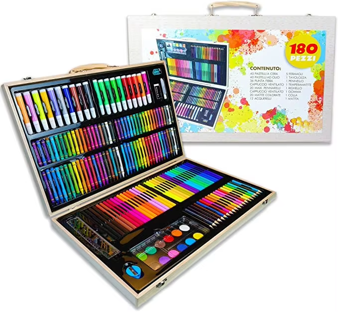 180 Pieces Art Painting Set High Quality Oil Pastels Drawing Wooden Box Art Kit For Girls And Boys 13 180 Pieces Art Painting Set High Quality Oil Pastels Drawing Wooden Box Art Kit For Girls And Boys