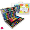 180 Pieces Art Painting Set High Quality Oil Pastels Drawing Wooden Box Art Kit for Girls and Boys