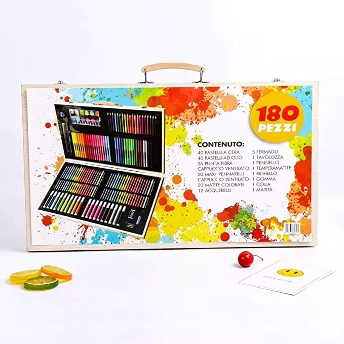 180 Pieces Art Painting Set High Quality Oil Pastels Drawing Wooden Box Art Kit For Girls And Boys 14 180 Pieces Art Painting Set High Quality Oil Pastels Drawing Wooden Box Art Kit For Girls And Boys
